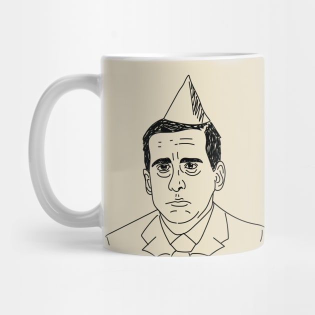 Michael Scott with Party Hat by FalconArt